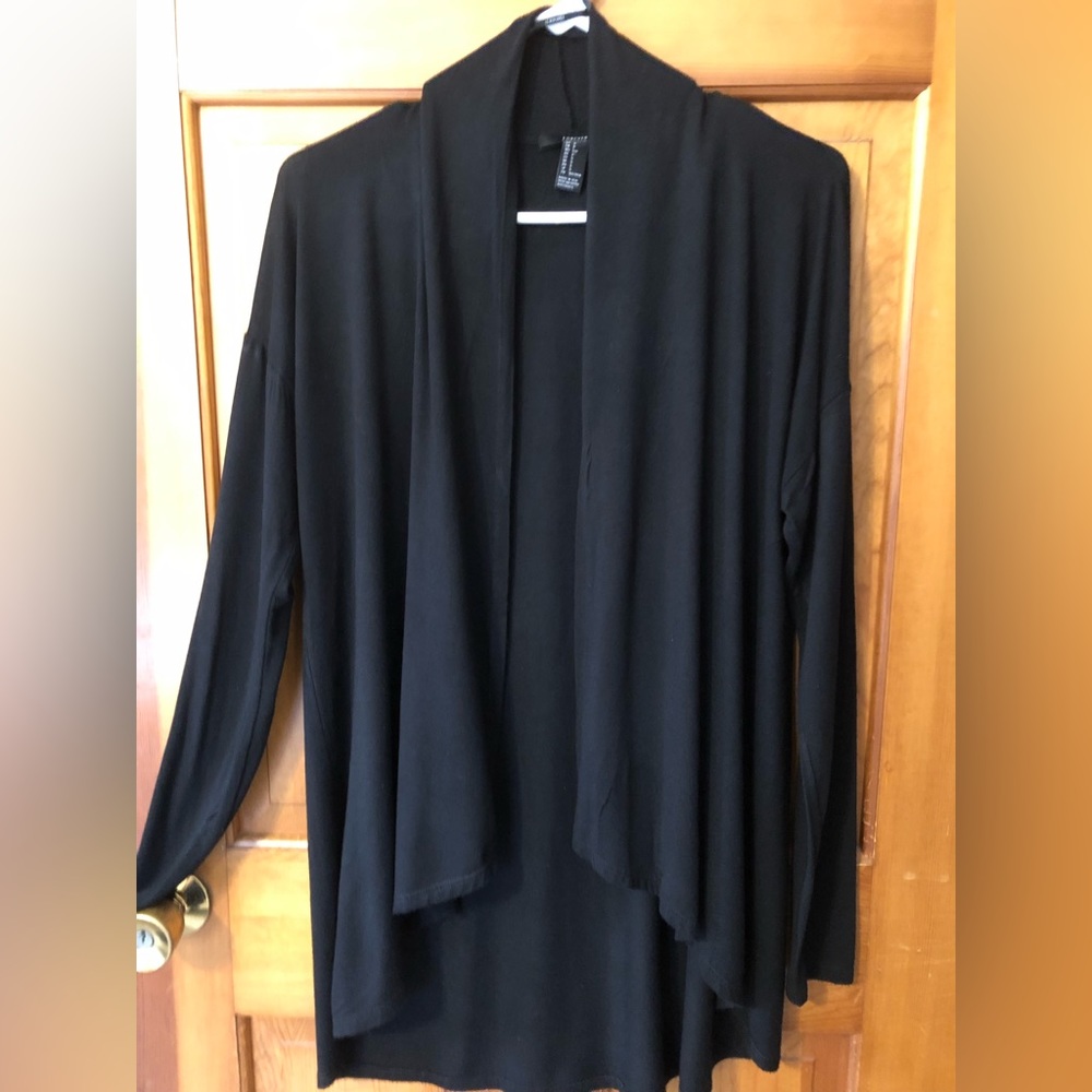 Black cascading open top / jacket